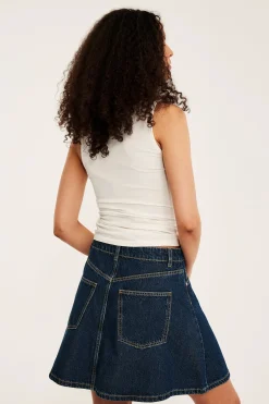 A-linjeformet jeansskjørt
