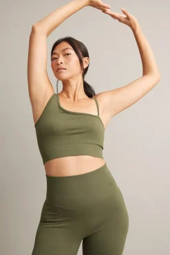 Asymmetrisk treningstopp | Grønn | Dame | Kappahl