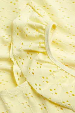 Badedrakt med broderie anglaise