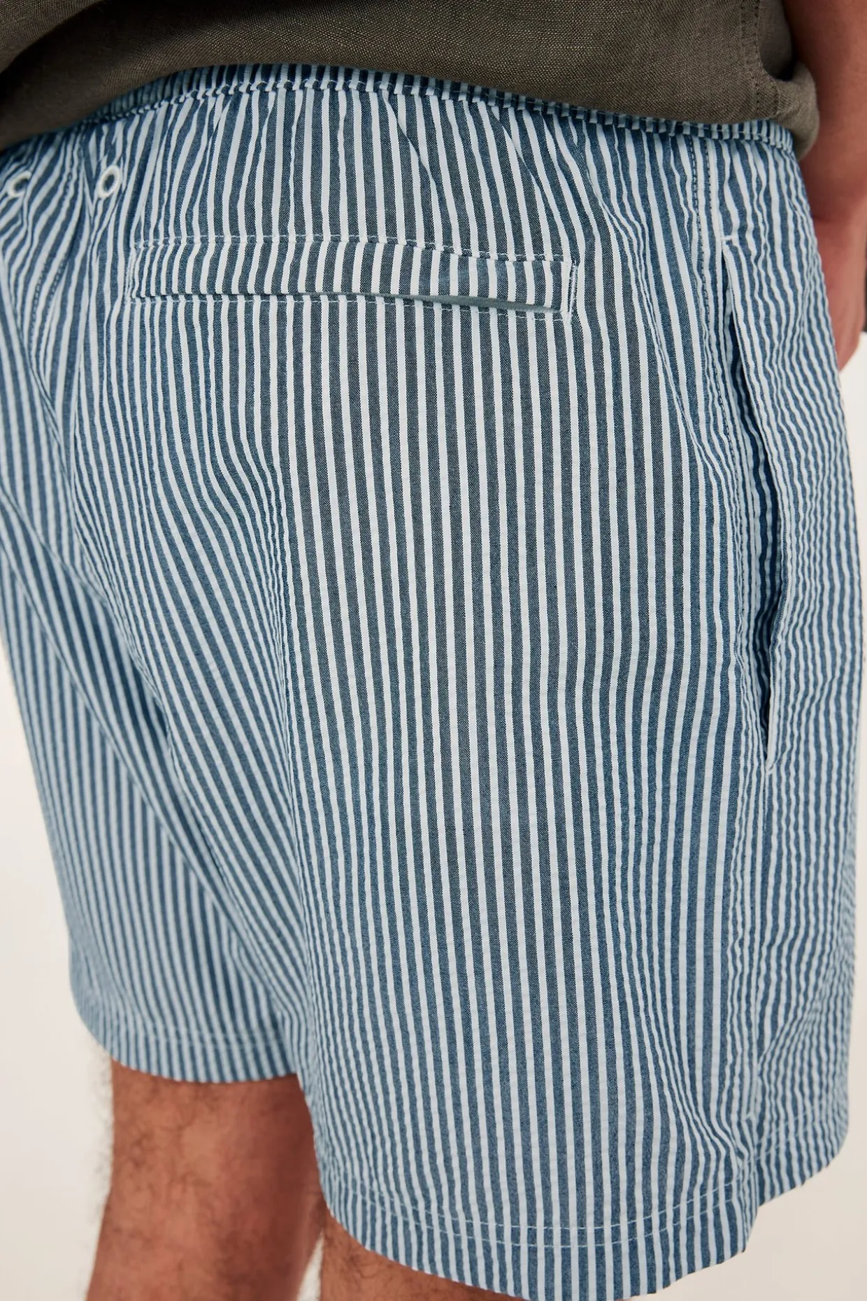 Badeshorts i seersucker