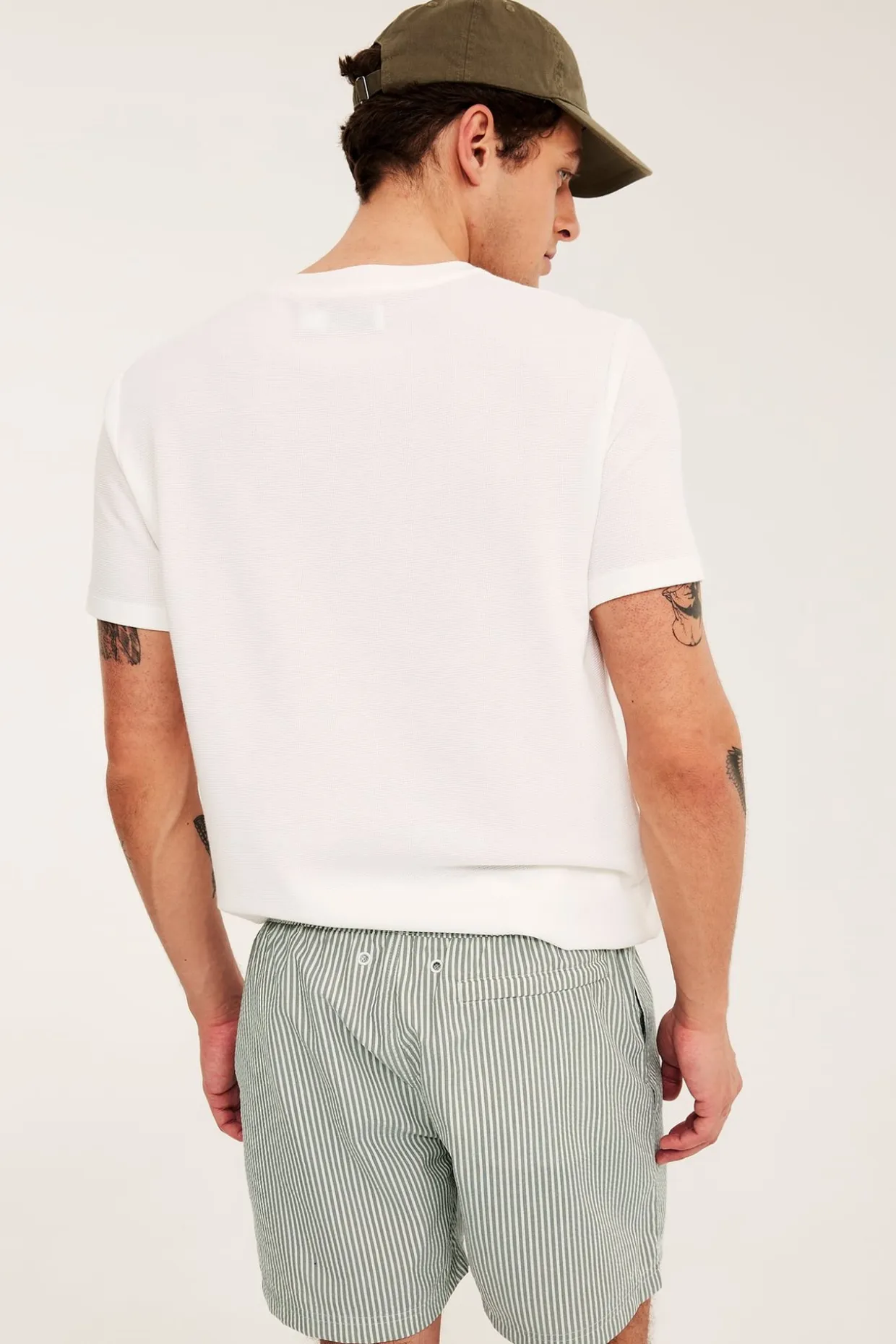 Badeshorts i seersucker
