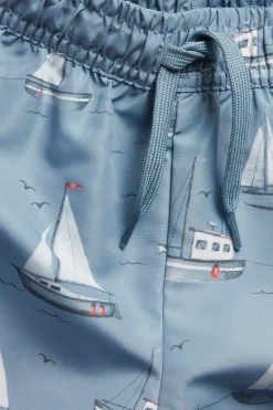 Badeshorts med båtmønster