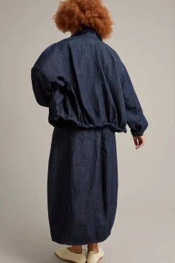 Barrelskjørt i denim