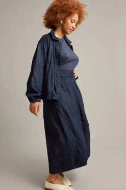 Barrelskjørt i denim