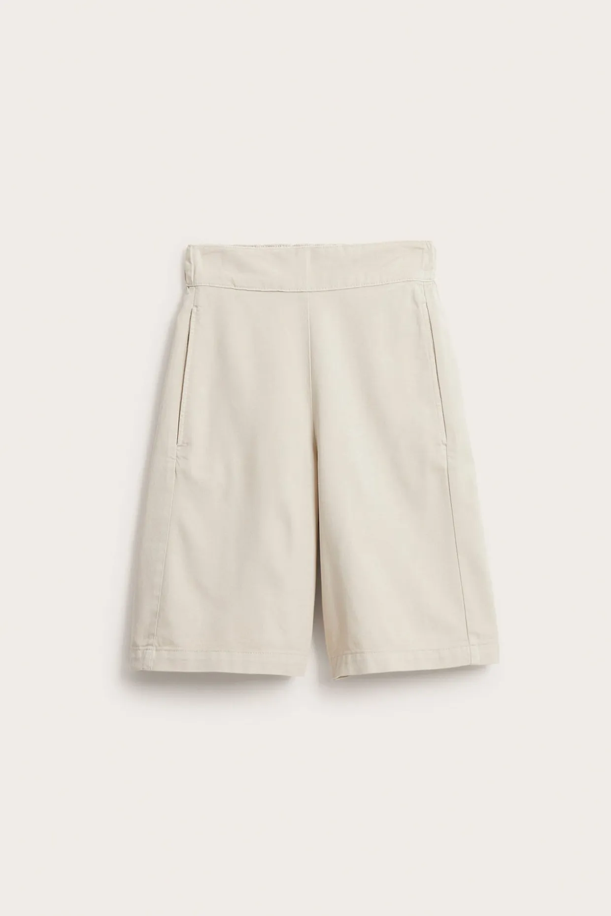Bermudashorts i lyocell- og bomullsblanding