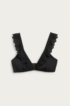 Bikini-BH med broderie anglaise