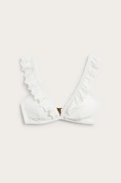 Bikini-BH med broderie anglaise