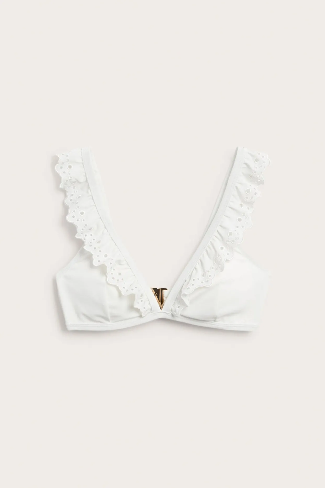 Bikini-BH med broderie anglaise