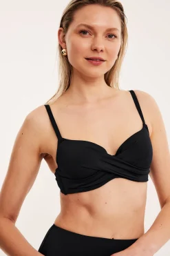 Bikini-BH med omslagsdetalj