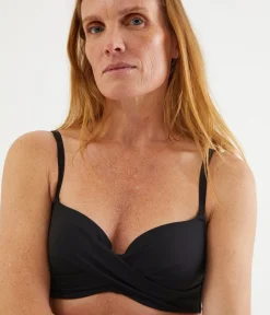 Bikini-BH med omslagsdetalj