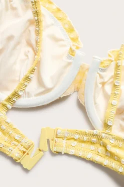 Bikini-BH med rutemønster og bånddetaljer