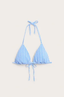 Bikinitopp med rutete trekant
