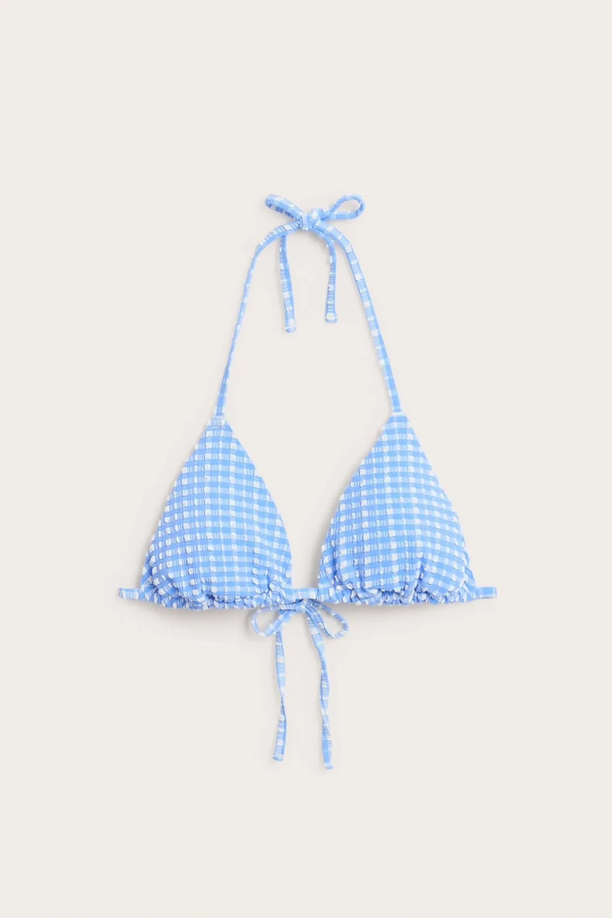Bikinitopp med rutete trekant