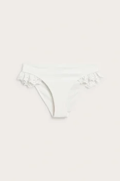 Bikinitruse i brazilian-modell med broderie anglaise