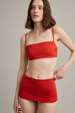 Bikinitruse med midje som kan brettes ned