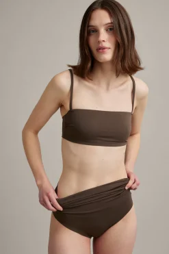 Bikinitruse med midje som kan brettes ned