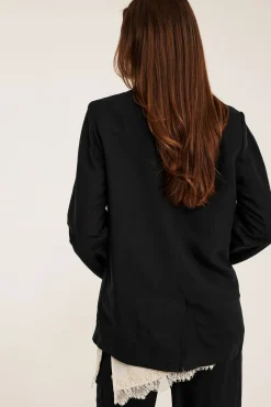 Blazer i linblanding med avslappet passform