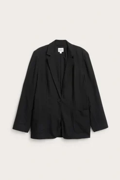 Blazer i linblanding med avslappet passform