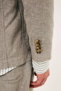 Blazer i linblanding med normal passform