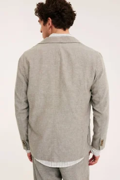 Blazer i linblanding med normal passform