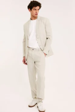 Blazer i lin med normal passform