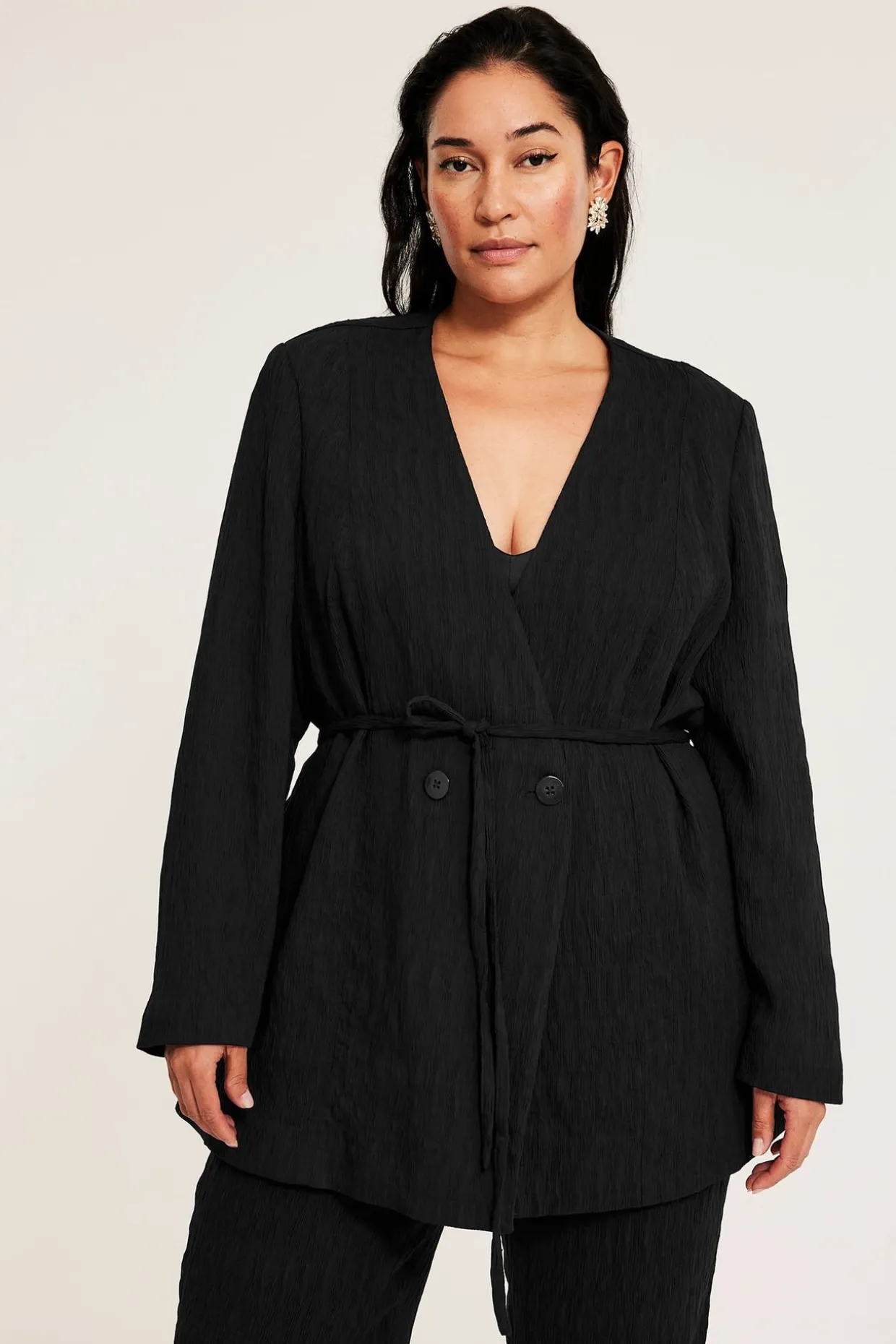 Blazer med knytebånd