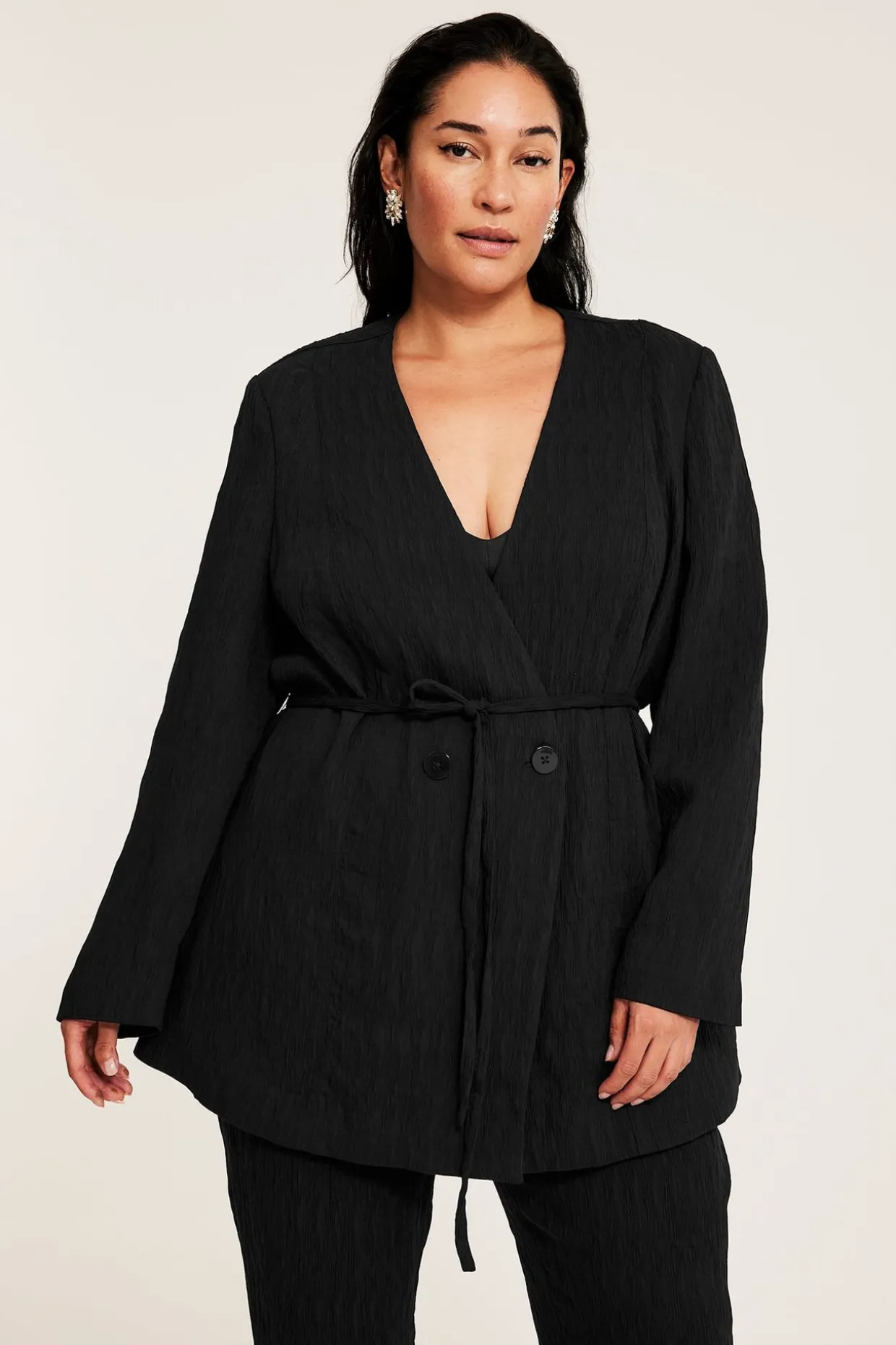 Blazer med knytebånd