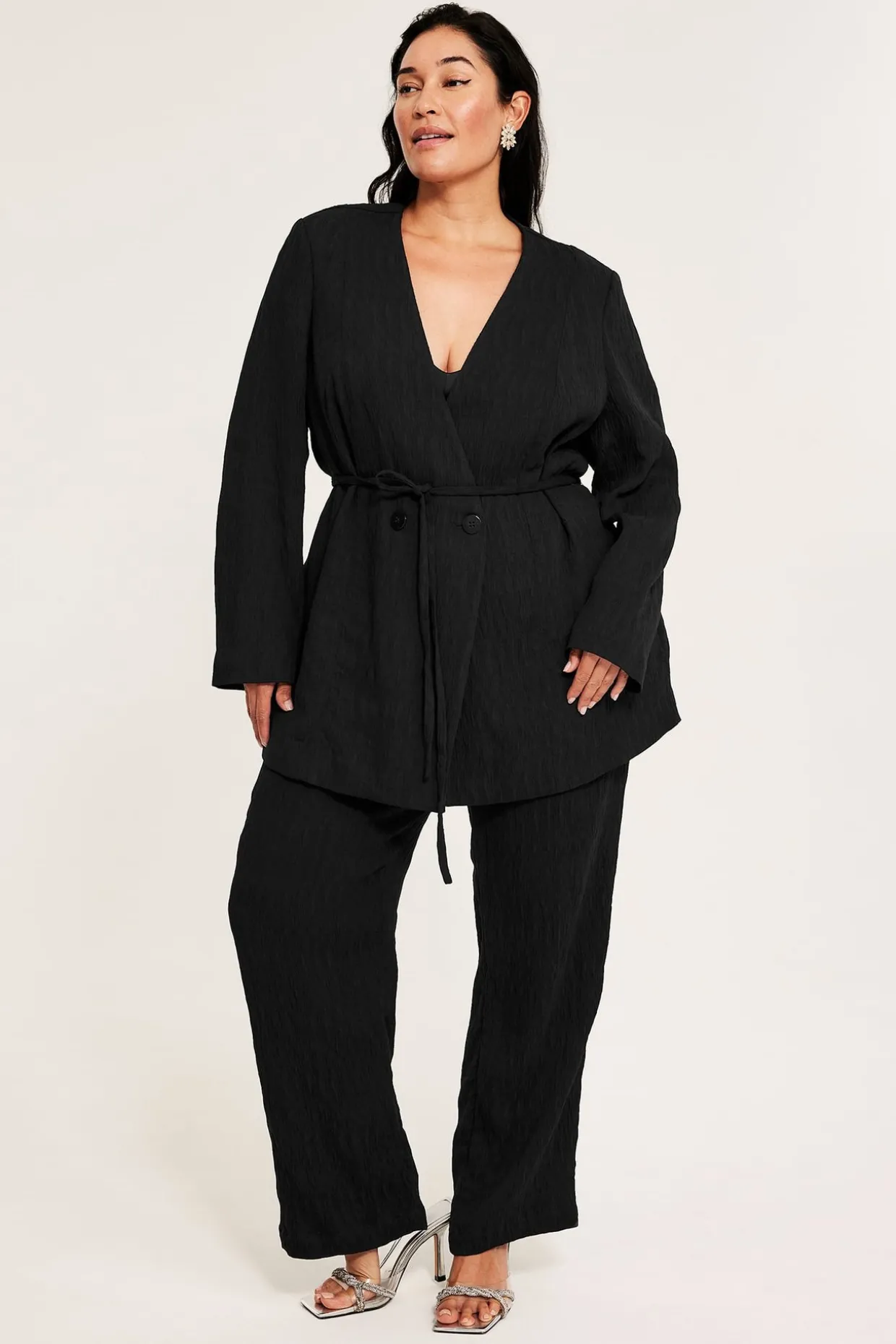 Blazer med knytebånd