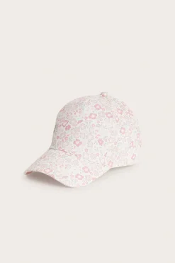 Blomstercaps i bomullstwill