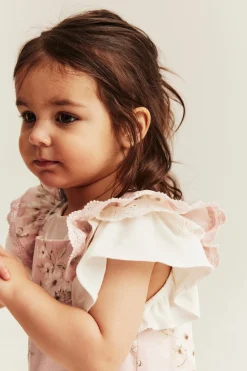 Blomsterjumpsuit med sommerfugler