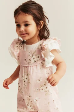 Blomsterjumpsuit med sommerfugler