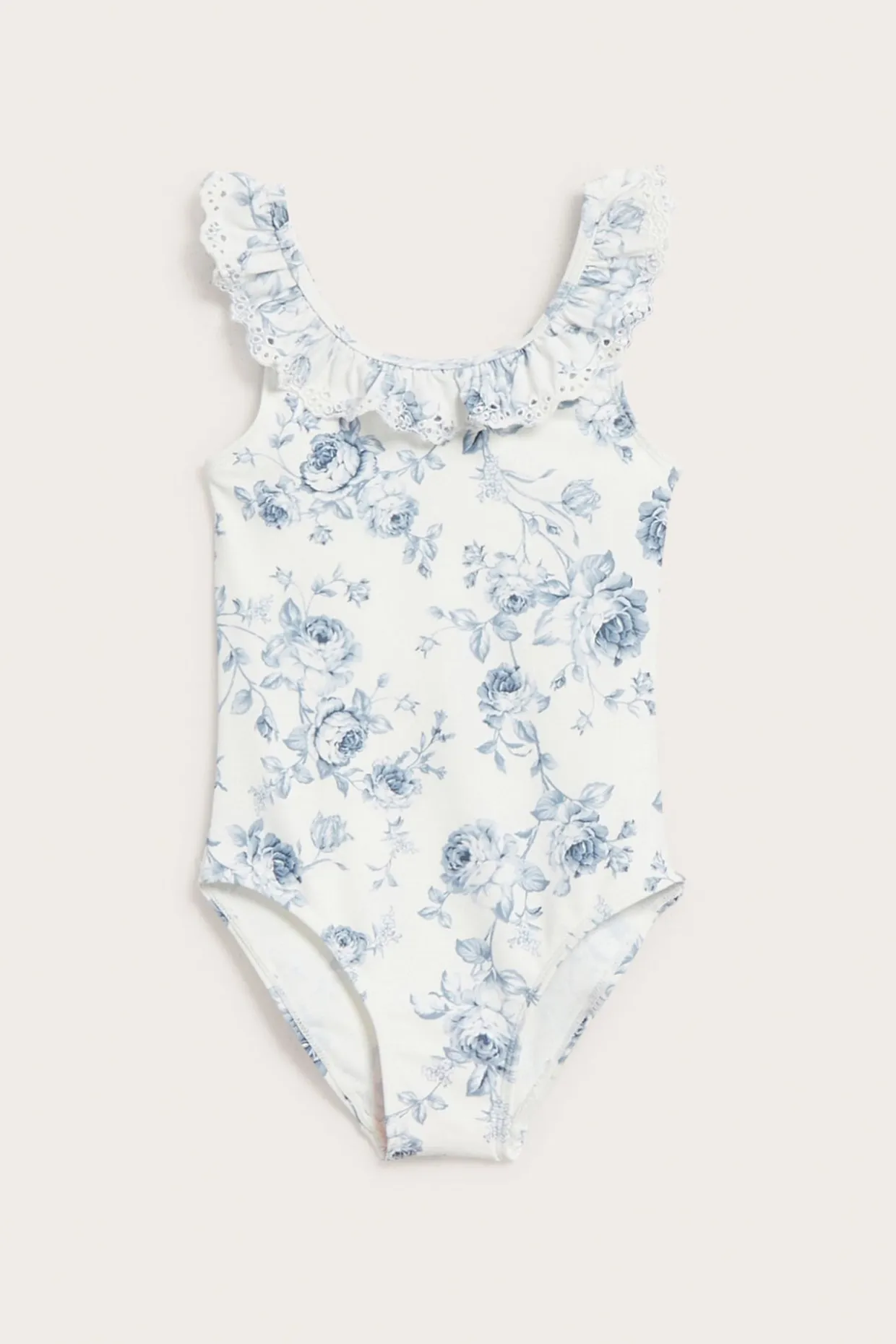 Blomstrede badedrakt med volanger