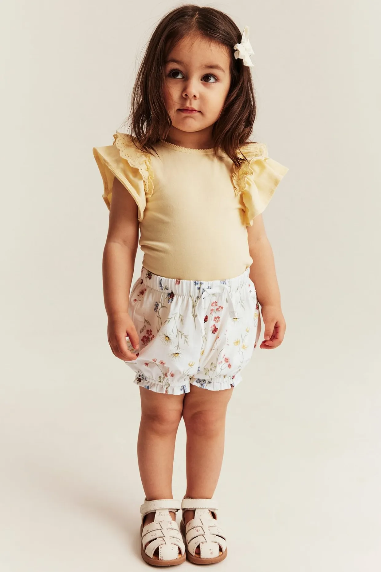 Blomstrede jerseyshorts
