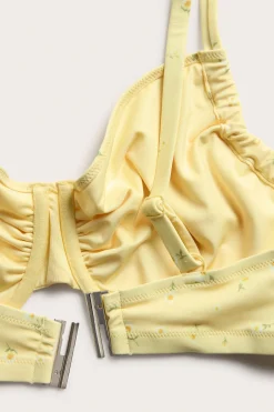 Blomstret bikini-BH med bøyle