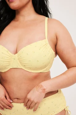 Blomstret bikini-BH med bøyle