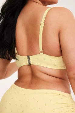 Blomstret bikini-BH med bøyle