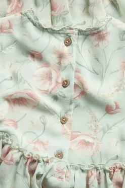 Blomstret chiffonkjole