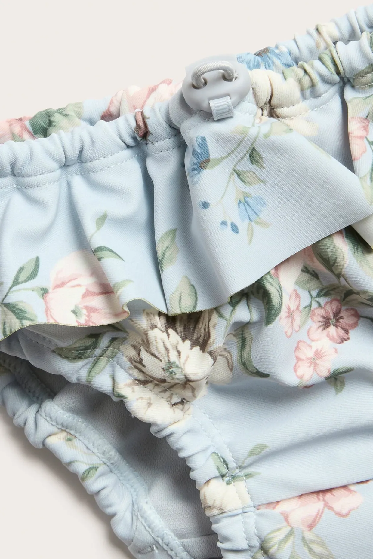 Blomstrete badebukser med volang