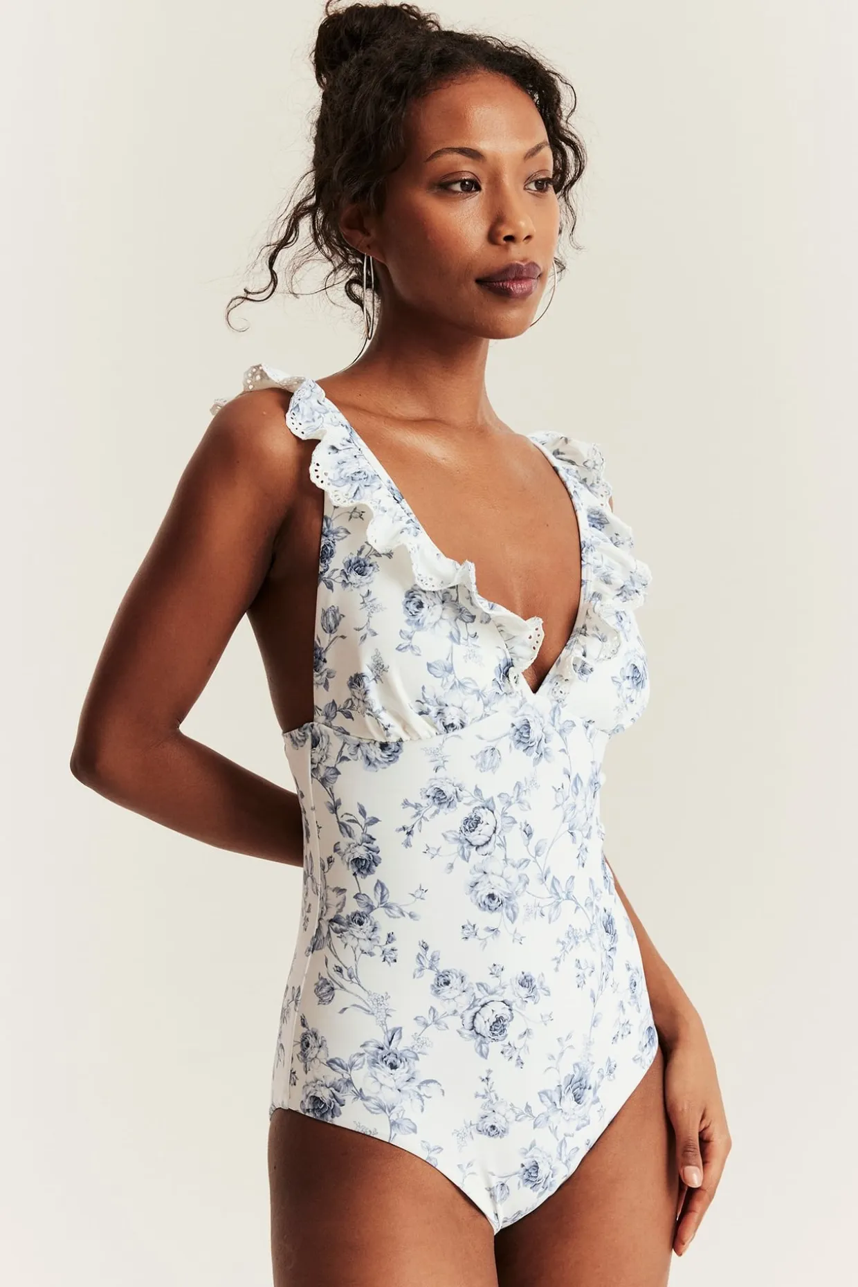 Blomstrete badedrakt Newbie Woman