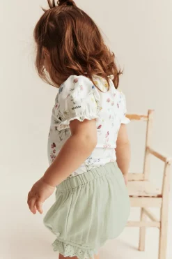 Blomstrete body med puffermer
