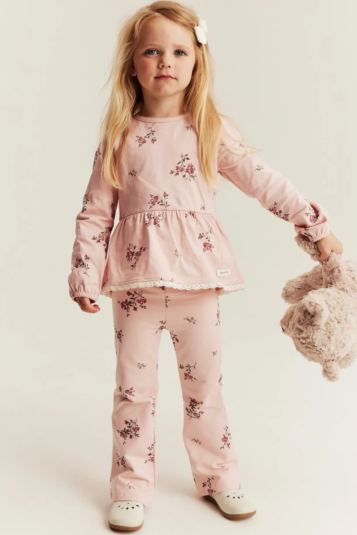 Blomstrete bukser i jersey