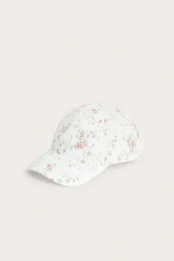 Blomstrete caps med sløyfe