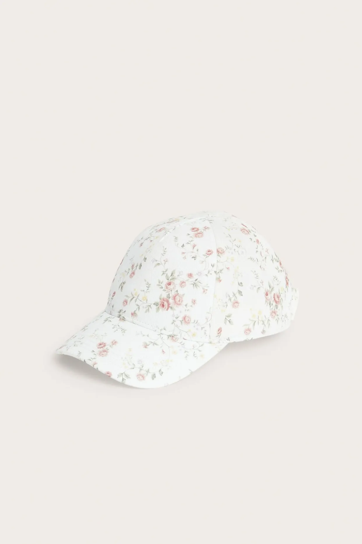 Blomstrete caps med sløyfe
