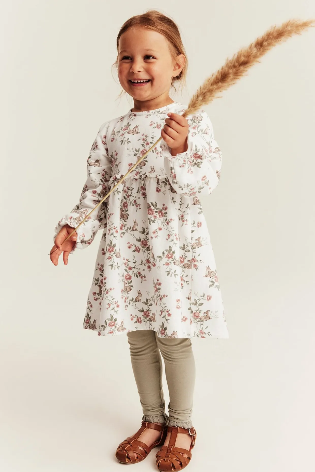 Blomstrete jerseykjole