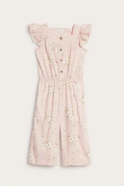 Blomstrete jumpsuit med volang