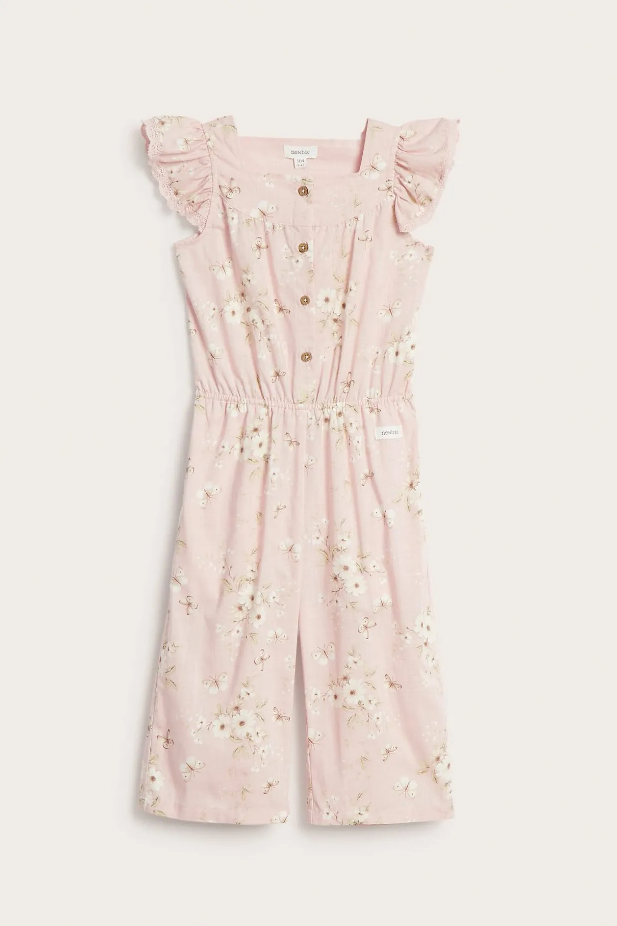 Blomstrete jumpsuit med volang