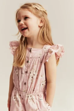 Blomstrete jumpsuit med volang