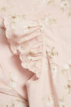 Blomstrete jumpsuit med volang