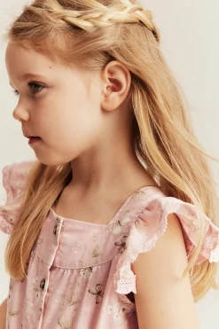 Blomstrete jumpsuit med volang