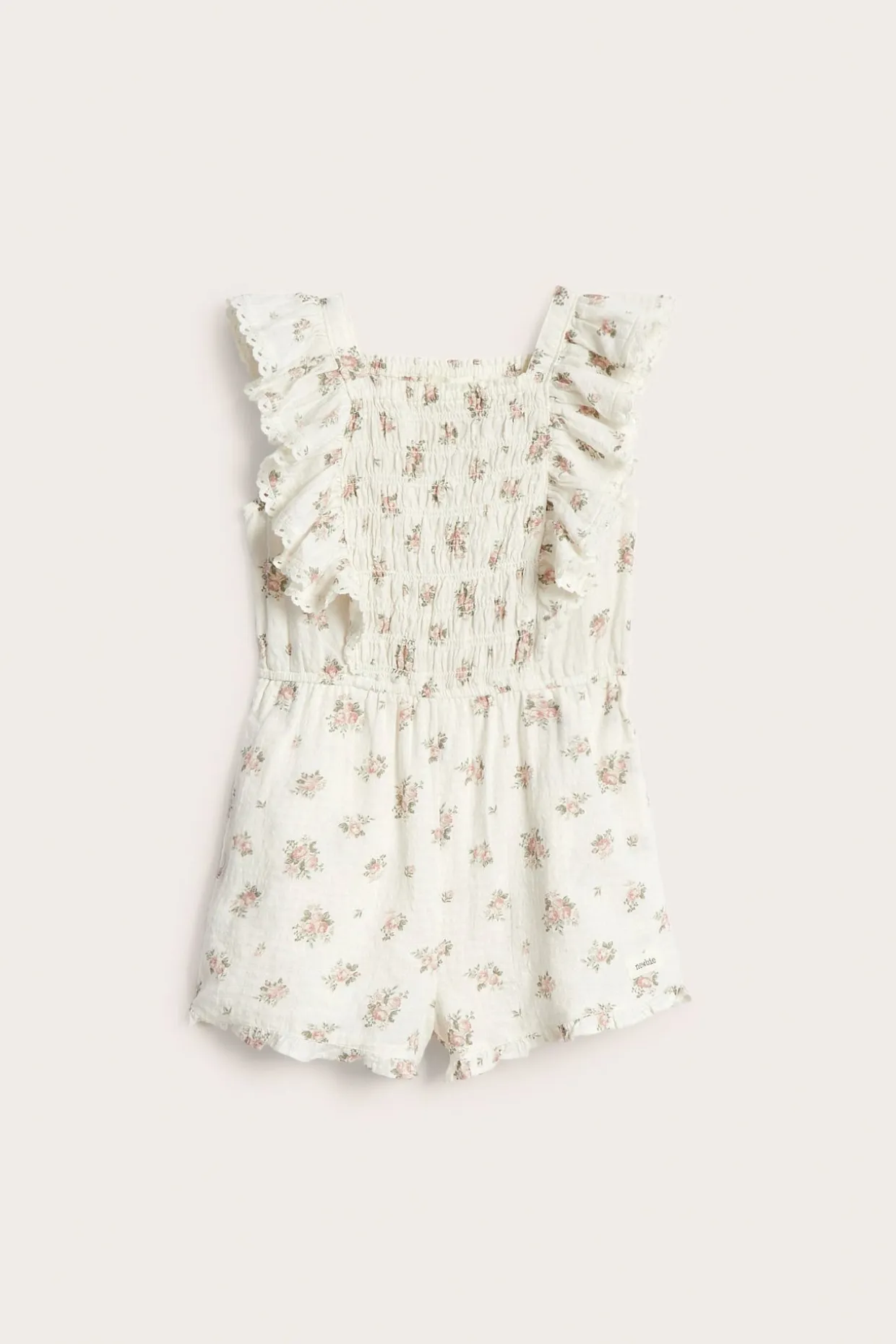 Blomstrete jumpsuit med volanger